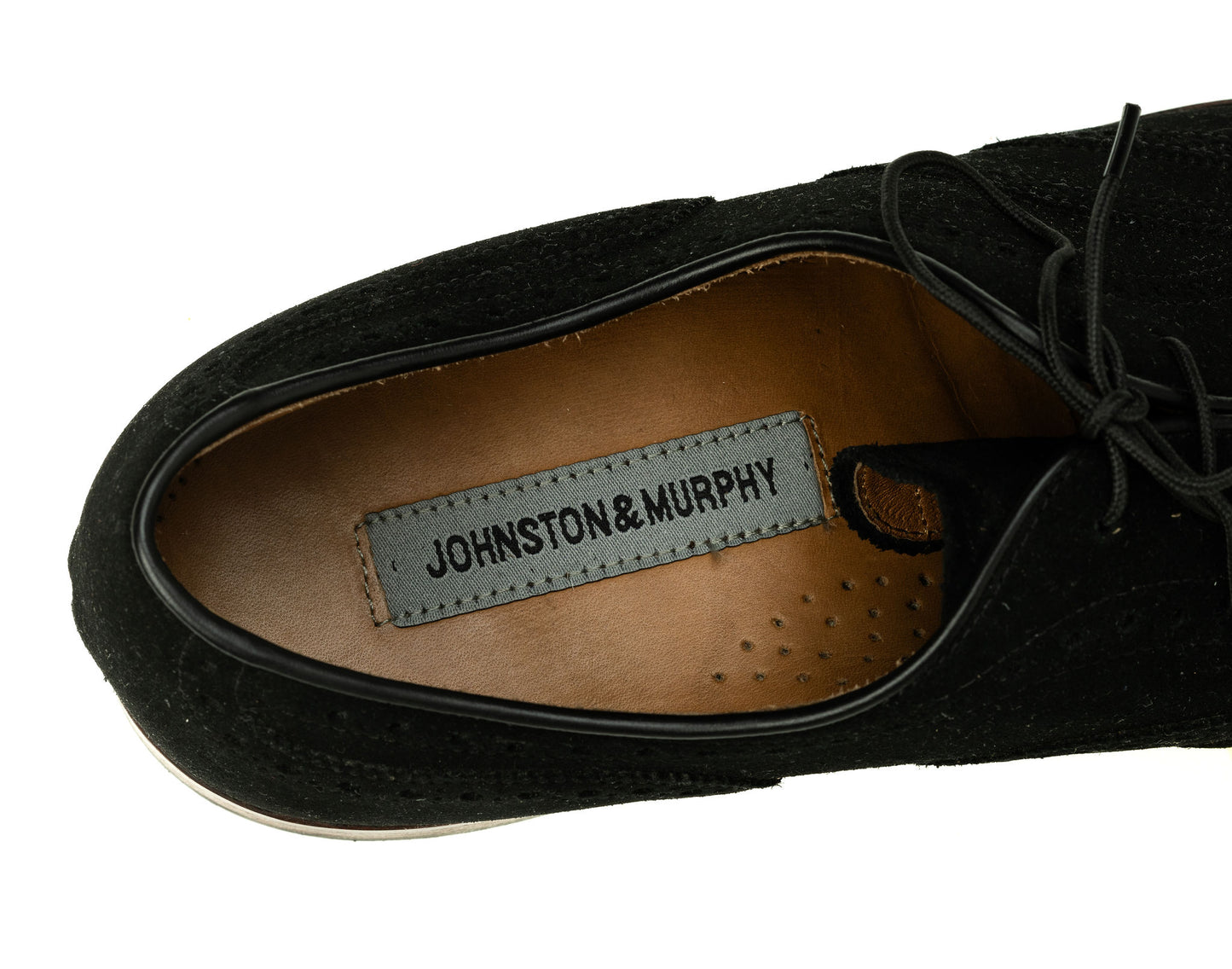 Johnston&Murphy OPTIMA COMFORT suede black 22 02957 Mens 10 1/2