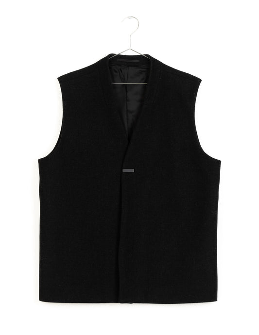 COS WOOL VEST BLACK