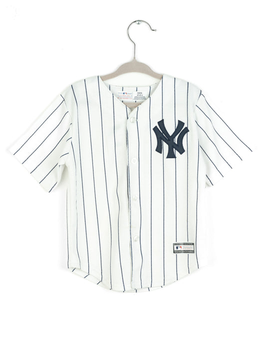 New York Yankees Russell Athletic Boys White Baseball Jersey